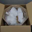 5-Light Boho Rattan Chandelier Light Fixture, 18.7" Large Octagonal Raffia Drum Chandelier Hand Woven Coastal Pendant Light for Dining Room Kitchen Entryway Foyer Bedroom