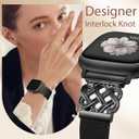 Minyee Magnetic Stretchy Band Compatible with Apple Watch Bands 38/40/41/42/44/45/46/49mm Women Men, Celtic Knot Soft Elastic Nylon Fabric Strap for iWatch Series 11 10 9 8 7 6 5 4 SE/Ultra 3 2 1