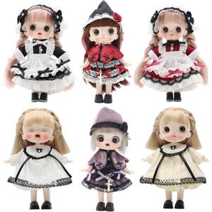 Cute Blind Box Kawaii Figures,Collectible BJD Doll with 1/12 Scale Removable ClothesSurprise Gift Single Random Mystery Box-Myriad Lolita Series