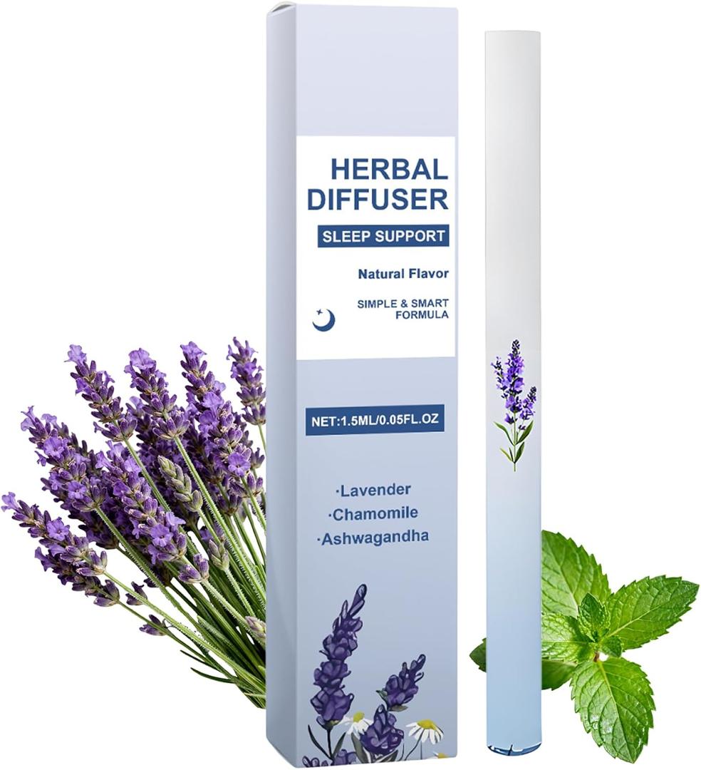 Lavender Herbal Diffuser Stick, Non-Electric Pocket-Sized Quit Smoking Inhaler, Natural Fresh Scent for Calm, 600 Uses