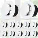 Baquler 12 Pcs 6 Inch Round Air Vent Cover, Adjustable Ceiling Diffuser Vent Bulk, ABS HVAC Cover for Ceiling & Wall, Soffit for Bathroom Kitchen Attic, Easy Install, White