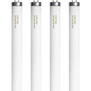 Konideke T12 Fluorescent Tube Light Bulb 20 Watt Daylight, F20T12/D Replacement for 79042 F20T12/SUN/ECO F20T12/D/ECO 273284 F20T12/D/ALTO 1100 Lumen G13 Base, 24 Inch 4 Count