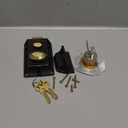 Double Safety Munition Door Lock Vintage Spring Bolt Lock for Home Security Easy Install Antique Door Replacement with Polished Surface Suitable for Various Door Types 4.68X2.48X1.53In