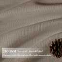 Pinch Pleated Linen Curtains 108 Inches Long 2 Panels for Living Room Bedroom Taupe Greyish Brown Dark Flax Drapes Back Tab Farmhouse Burlap Foor to Ceiling Curtains with Hooks Rings Sliding Door, 40"W x 108"L