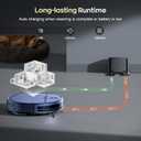 Robot Vacuum and Mop Combo, 2300Pa Strong Suction, 2-in-1 Dust Box and Water Tank, Works with Alexa/Google Assistant, Long Runtime, Schedule, Quiet, Ideal for Hard Floors, Low-Pile Carpets and Pets