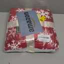 PAVILIA Red Snowflake Christmas Sherpa Throw Blanket, Ultra Soft Reversible Fleece Sherpa 50x60 Winter Blanket for Couch & Bed, Cozy Christmas Home Decor