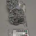 Outdoor Icicle Lights,9.8FT Christmas String Lights with Remote Timer, Battery Powered Hanging Window Wall Dripping Ice Light for Outside, Waterproof for House Garden Yard Xmas Decor(Warm White)