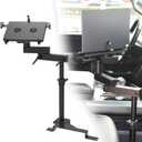 MELIPRON Truck Laptop Mount Fit for 2015-2026 Ford F150, 2017-2026 F250, F350, F550, No-Drilling Vehicle Computer Stand with 2 Cooling Fans for Passenger Seat, Fully Adjustable Angel