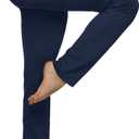 TSLA Women's Yoga & Dress Pants, Office Business Casual Work Slacks, Stretch Straight Leg/Bootcut Pants with 4 Pockets (Slacks Petite Navy) S 