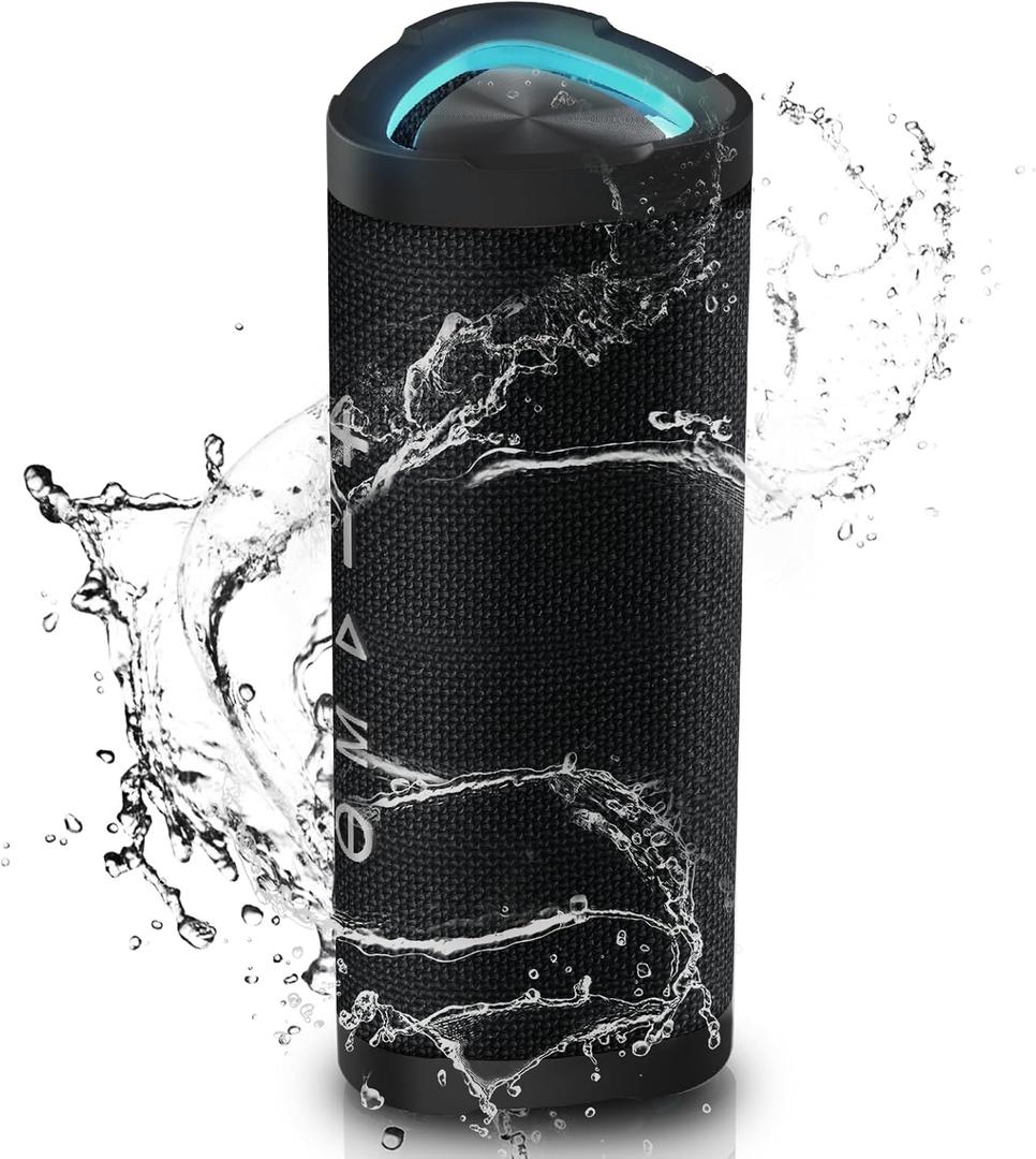Vanzon Bluetooth Speakers, V40 Wireless Portable Bluetooth Speaker with IPX7 Waterproof, 24H Playtime, 24W Stereo Sound and TWS Dual Pairing, Suitable for Home/Party/Outdoor/Beach (Black)