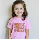 Funny Thanksgiving Shirts for Kids Toddler Boys Girls Turkey Pumpkin Graphic T-Shirt Clothes Tops Tee 2-8 Years (Pink)