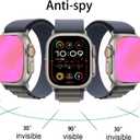 3 Pack Anti-Blue Privacy Tempered Glass for Apple Watch Ultra 3/2 / Watch Ultra 49MM Anti-Spy Screen Protector Film Electroplated Gradient Colorful