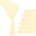 6 Pack 10Ft Beige Chiffon Table Runner 29x120 Inches Sheer Fabric Table Runner Romantic Wedding Runner for Bridal Baby Shower Birthday Party Cake Table DecorBeige