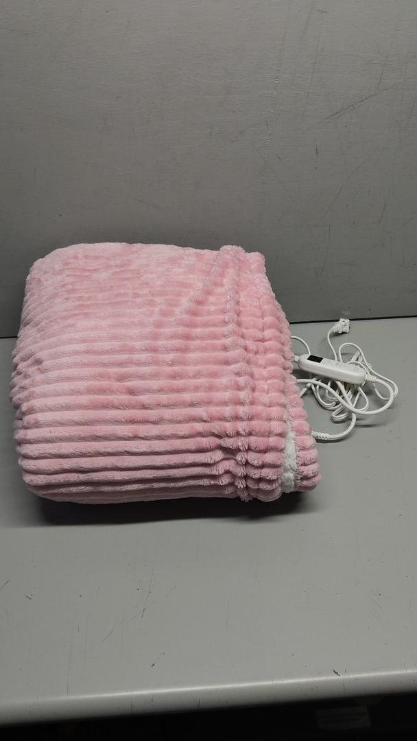 Electric Heated Blanket Throw, Heating Blanket Throw with 4 Timer Settings & 6 Heat Settings, Best Winter Gifts for Men and Women, White Elephant Gifts for Adults (50x60 Inch, Pink)