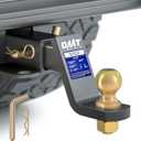 Orion Motor Tech Trailer Hitch Ball Mount, for 2" Receiver with 2" Ball 4" Drop 8000 lb. Towing Capacity, Heavy-Duty Tow Hitch Reversible Ball Hitch for Truck Boat RV Cargo with Hitch Pin & Clip