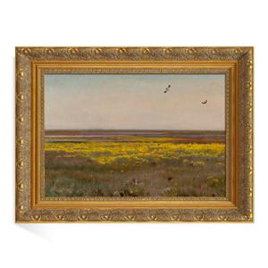 FOLKOR DIY Solid Wood Open Back Frame for 36x48 Rococo Paintings, 2.4 Gold Ornate Frame for Vintage Art Lover Housewarming Birthday Wedding Grandparents Teacher Gift, No Cover & Back