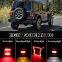LED Tail Light Assembly for 2018-2023 Jeep Wrangler Rear Brake Stop Lamp w/o Blind Spot Replace 68434889AB Right Passenger Side