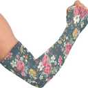 Dussdil Gardening Sleeves with Thumb Hole Garden Farm Sleeves Sun Protection Cooling Cover Up Arm Sleeves for Women Men (Multicolor 01)