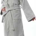 Alpine Swiss Blair Womens Cotton Terry Cloth Bathrobe Shawl Collar Velour Spa Robe (Gray, XL)