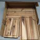 Acacia Wood Cutting Board Set with Juice Groove (3 Pieces), Organic Wooden Cutting Boards for kitchen, Butcher Block Cutting Board for Meat, Vegetable, Wooden Chopping Board 15x10, 12x8, 9x6 inch (Light Brown)