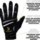 Bionic Men's Beastmode Full Finger Gym Workout Gloves (Black, S)