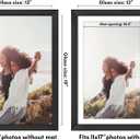 Americanflat 13x19 Picture Frame with Shatter-Resistant Glass - Use as 11x17 Frame with Mat or Display 13x19 Photo Without Mat - Hudson Collection - Wide Picture Frames for Wall Display - Black
