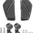 Motorcycle Front Footpegs Rider Floorboards Driver Floorboards Front Foot Rest Rider Foot Rest Pedal Wide Footpegs Footrests for BMW R18 Classic 100 2020-2024 (Black)