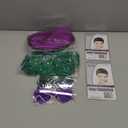 2 Pack Colored Bob Wigs and Heart Sunglasses, Green Light Purple Short Straight Bob Wig with Bangs Neon Party Colorful Synthetic Hair for Women Men Halloween Costume Bachelorette Party Favors