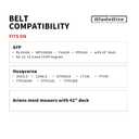 Deck/Drive Belt/Kevlar Cord / 1/2" X 92 1/2" - Compatible with Ariens 21546080, AYP 130969 532130969, Husqvarna 532130969, Poulan 532130969, John Deere M151277 M144044