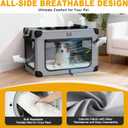 Collapsible Dog Crate 36 Inch with Plush Mat, 5 Mesh Windows Foldable Pet Kennel, Portable Pet Crate for Indoor & Outdoor Easy Assembly No Tools Required