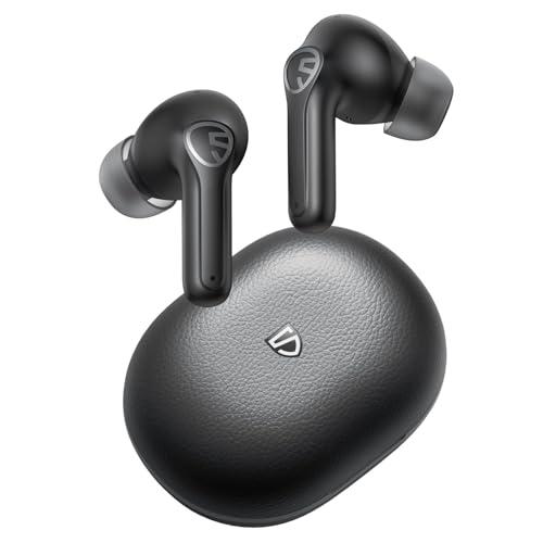 SoundPEATS T3 Pro Wireless Earbuds, 12mm Drivers Bass Stereo in Ear Headphones, Bluetooth 5.4, 28Hrs Playtime, Call Noise Cancellation, IPX4 Waterproof Earphones for Kids, Sleep, Ebooks, Podcasts