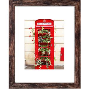 SESEAT 16x20 Picture Frame Brown, Display Pictures 11x14 with Mat or 16x20 without Mat, Photo Frames Wall Gallery, 1 Pack