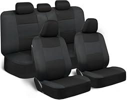 PolyCloth Full Car Seat Covers - Reversed Charcoal
