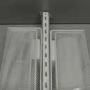 Over The Door Organizer, Metal Door Organizer Hanging with 5 Adjustable Baskets and Coat Hook, Behind The Door Storage for Bedroom Closet Bathroom Pantry Cabinet Kitchen, White