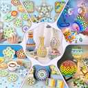 432 pcs Glass Mosaic Tiles, 12 Colors 10mm Mosaic Glass Pieces with Storage Box, Transparent Mosaic Tiles for Crafts Bulk, Mosaic Supplies for Home Decoration, Art Crafts