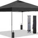 GDY 10'x10' Pop Up Canopy Tent, Patio Gazebo, Outdoor Canopy for Events, Parties, Camping,Garden,Black.
