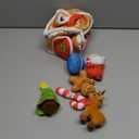 hahaland Baby Toy for 6–12 Months – Musical & Sensory Plush Toy Set with Gingerbread House, Santa, Reindeer & Rattles, Soft Infant Activity Toys, Baby Easter Basket Stuffers