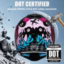 TRIANGLE Youth Kids Dirt Bike Helmet Full Face Motocross Helmet with Goggle & Gloves DOT/FMVSS-218 Approved Motorcycle Helmet M