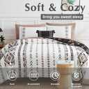 Geniospin Queen Comforter Set - 7 Pieces Reversible Bedding Set, Western Bed in A Bag, Lightweight Soft Aztec Bedding, All Season Bed Comforter Set with Sheets, Pillowcases & Shams
