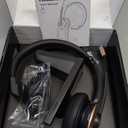 Wireless Headset with Mic for Work, Bluetooth Headset with Noise Cancelling Mic & USB Dongle for Meeting, Single Ear Work Headset with Charging Base & Mute for Teams/Zoom/Home/Office/Computer/Laptop