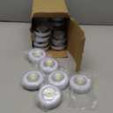 Macarrie 36 Pcs Push Tap Light 2.68" Mini Night Touch LED Puck Lamp Wireless Portable Under Cabinet 60 Lumens Battery Operated Stick on Lights for Counter Wall Closet Kitchen (White)