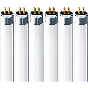 LUXRITE F54T5/841/HO 54W 46 Inch T5 Fluorescent Tube Light Bulb, 4100K Cool White, 4200 Lumens, G5 Mini Bi-Pin Base, LR20770, 6-Pack