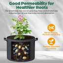 Jorvila 5 Pack 5 Gallon Grow Bags, Thickened Nonwoven Fabric Planter Pots with Handles, Heavy Duty 300G Garden Pots for Tomato, Potato and Vegetable