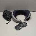 Travel Neck Pillows for Airplanes - 360 Ergonomic Memory Foam Travel Pillow - Relief Neck Pain with Breathable Support for Long Flights, Car, Train & Office Use - Adults & Kids