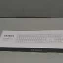 seenda Wireless Keyboard and Mouse Combo, Rechargeable Quiet Keyboard Mouse, Sleek and Ultra Thin Design, Full-Size with Number Pad for Windows, Laptop, PC, Notebook, Desktop- Silver and White