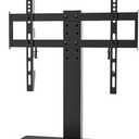 Universal TV Stand - Table Top TV Stand for 27-60 inch LCD LED TVs - 6 Level Height Adjustable TV Base Stand with Tempered Glass Base & Wire Management, VESA 400x400mm