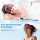MUSICOZY Sleep Headphones Wireless Bluetooth 5.4 Headband, Music Sports Sleeping Headband Headphones Earbuds Earphones for Women Girls Mom Workout Running Jogging Yoga Cool Gadgets Unique Gifts