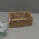 Rectangle Wicker Tissue Box Cover Fits 120-Count (3-Ply) / 160-Count (2-Ply) Boxes, Natural Rattan Woven Facial Tissue Holder, Decorative Tissue Box Holder for Bathroom, Living Room, Office & Desk