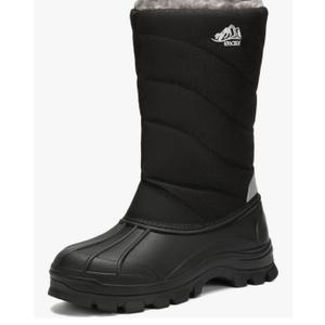 Kricely Men's Snow Boots Waterproof Non-Slip Outdoor Hiking Athletic Warm Fur Boot Comfortable Causual Cold-Weather Boots, Size 45