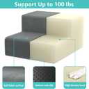 YENING Large Dog Stairs for High Beds - Extra Wide Pet Steps for Large Dogs to Get on Tall Bed 3 Deep Step Cat Ramp for Couch 2 Steps